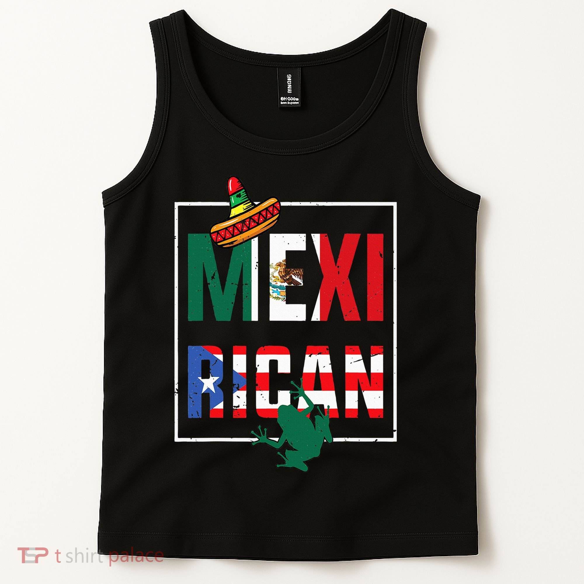 Puerto Rican Mexican Flag Mexirican Half Puerto rico Mexico Tank Top