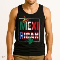Puerto Rican Mexican Flag Mexirican Half Puerto rico Mexico Tank Top thumb 3