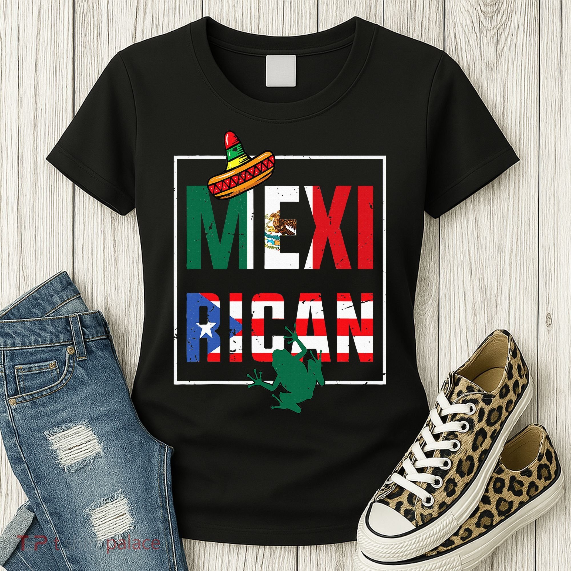 Puerto Rican Mexican Flag Mexirican Half Puerto rico Mexico Women's T-Shirt