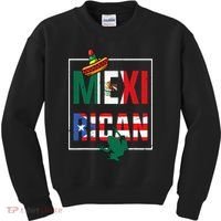 Puerto Rican Mexican Flag Mexirican Half Puerto rico Mexico Kids Sweatshirt thumb 0