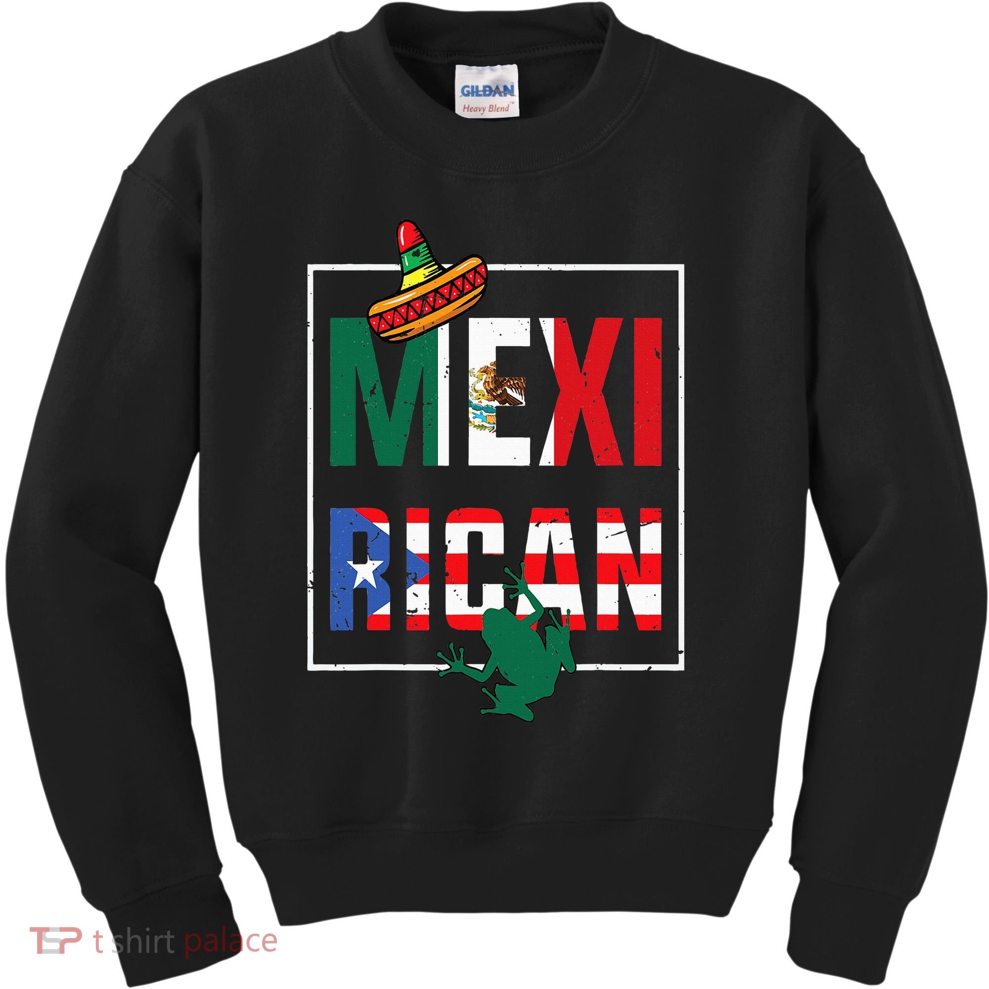 Puerto Rican Mexican Flag Mexirican Half Puerto rico Mexico Kids Sweatshirt