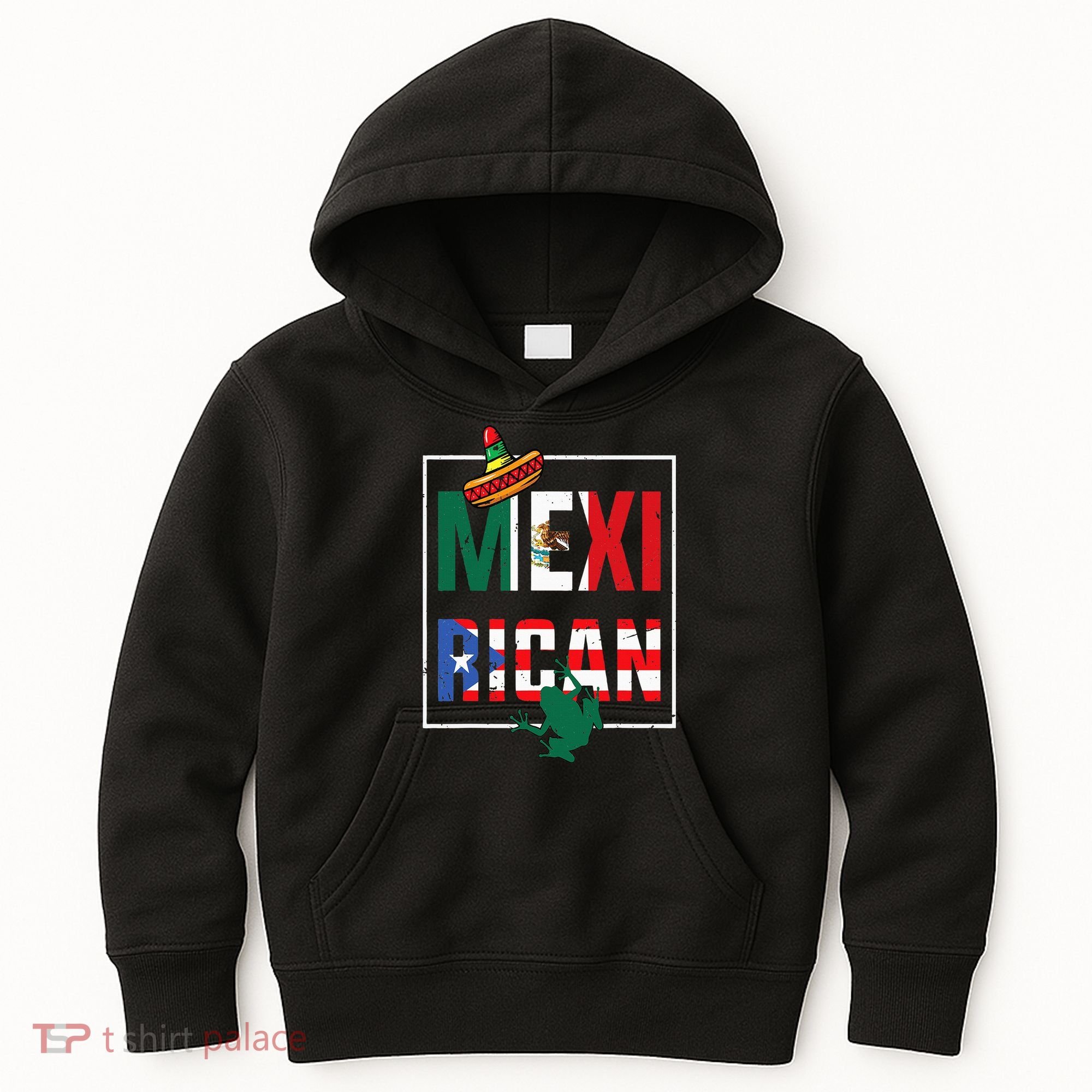 Puerto Rican Mexican Flag Mexirican Half Puerto rico Mexico Kids Hoodie