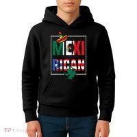 Puerto Rican Mexican Flag Mexirican Half Puerto rico Mexico Kids Hoodie thumb 4