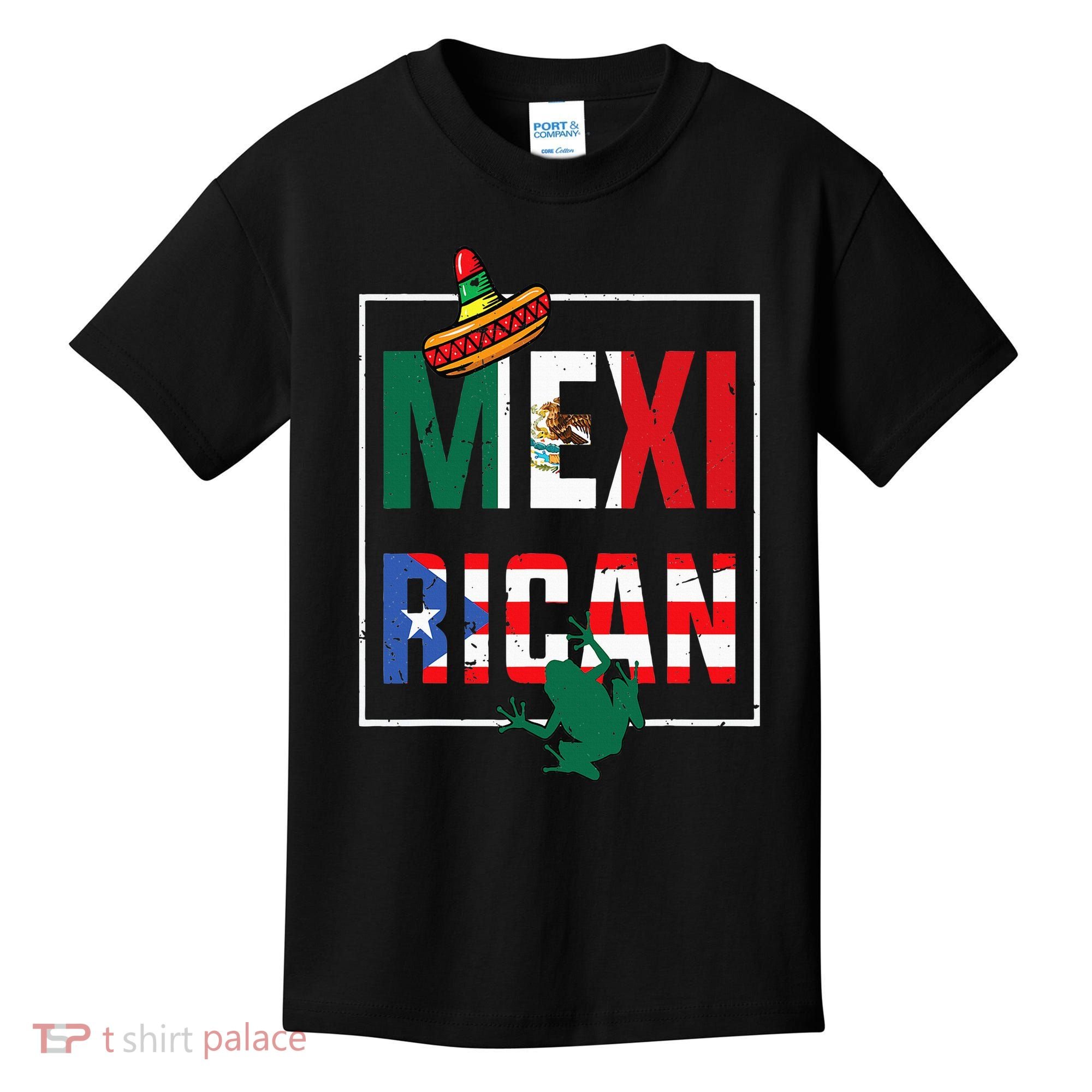 Puerto Rican Mexican Flag Mexirican Half Puerto rico Mexico Kids T-Shirt