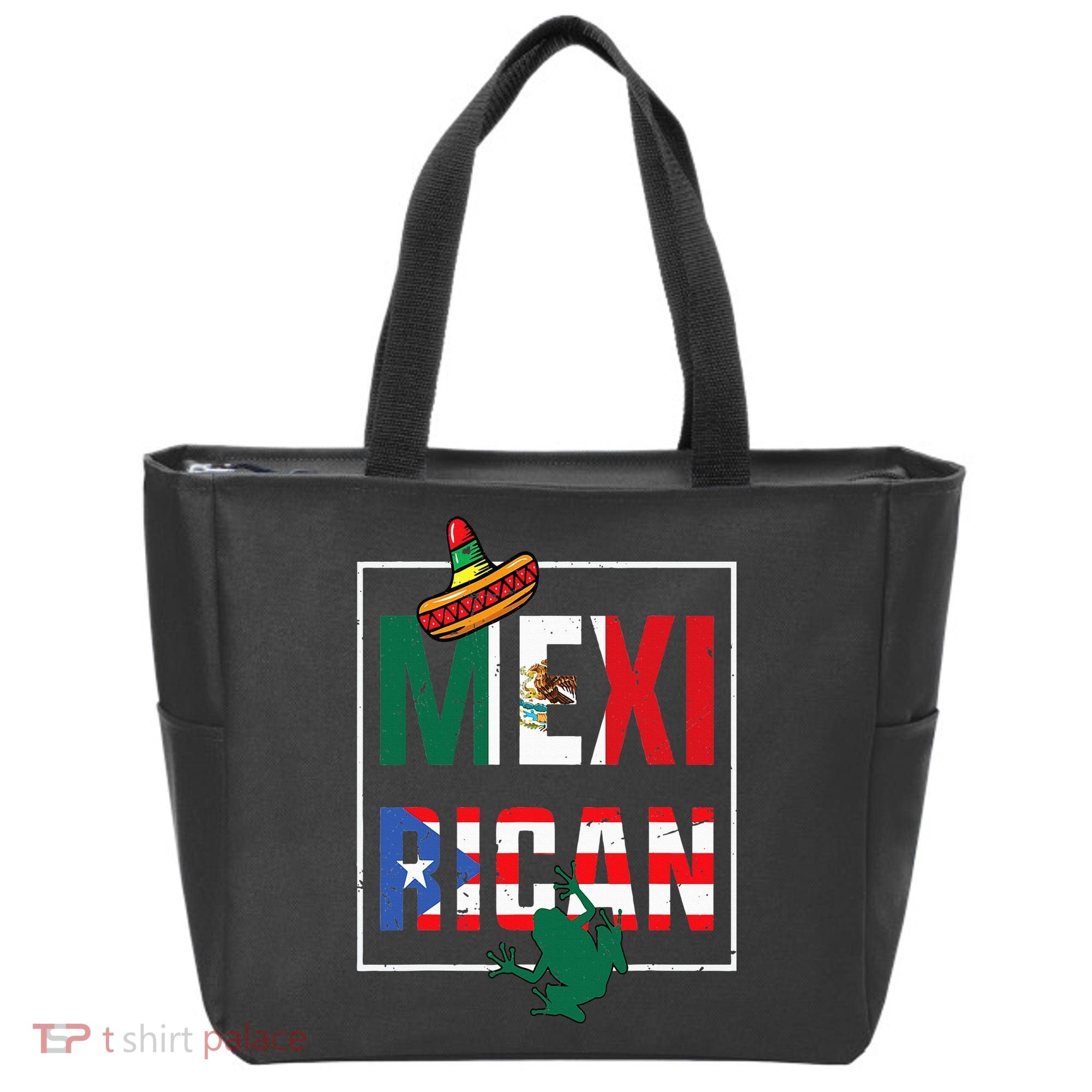 Puerto Rican Mexican Flag Mexirican Half Puerto rico Mexico Tote Bag
