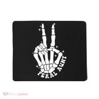 Punk Rock Mom Mother's Day Peace Skeleton Hand Feral Aunt Mousepad thumb 0