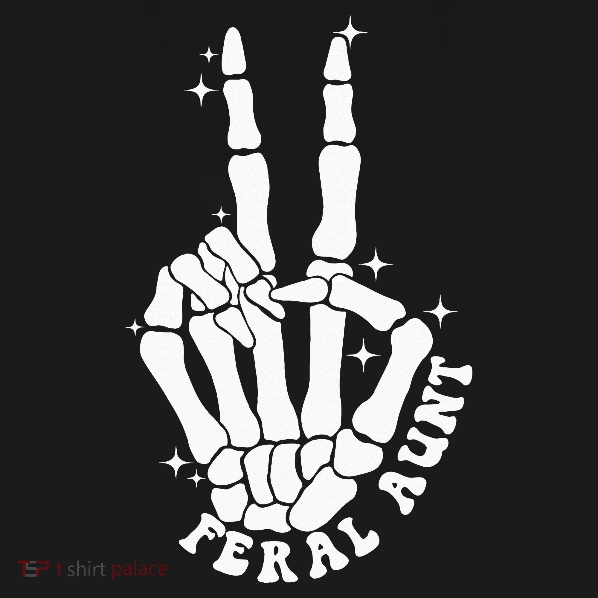 Punk Rock Mom Mother's Day Peace Skeleton Hand Feral Aunt Tank Top