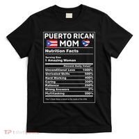 Puerto Rican Mom Nutrition Facts Boricua Puerto Rico Pr Flag T-Shirt thumb 0