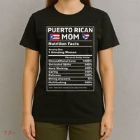 Puerto Rican Mom Nutrition Facts Boricua Puerto Rico Pr Flag T-Shirt thumb 4