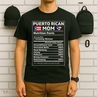 Puerto Rican Mom Nutrition Facts Boricua Puerto Rico Pr Flag T-Shirt thumb 6