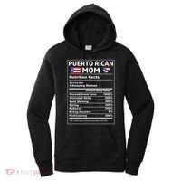 Puerto Rican Mom Nutrition Facts Boricua Puerto Rico Pr Flag Women's Hoodie thumb 0