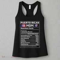 Puerto Rican Mom Nutrition Facts Boricua Puerto Rico Pr Flag Women's Tank Top thumb 3