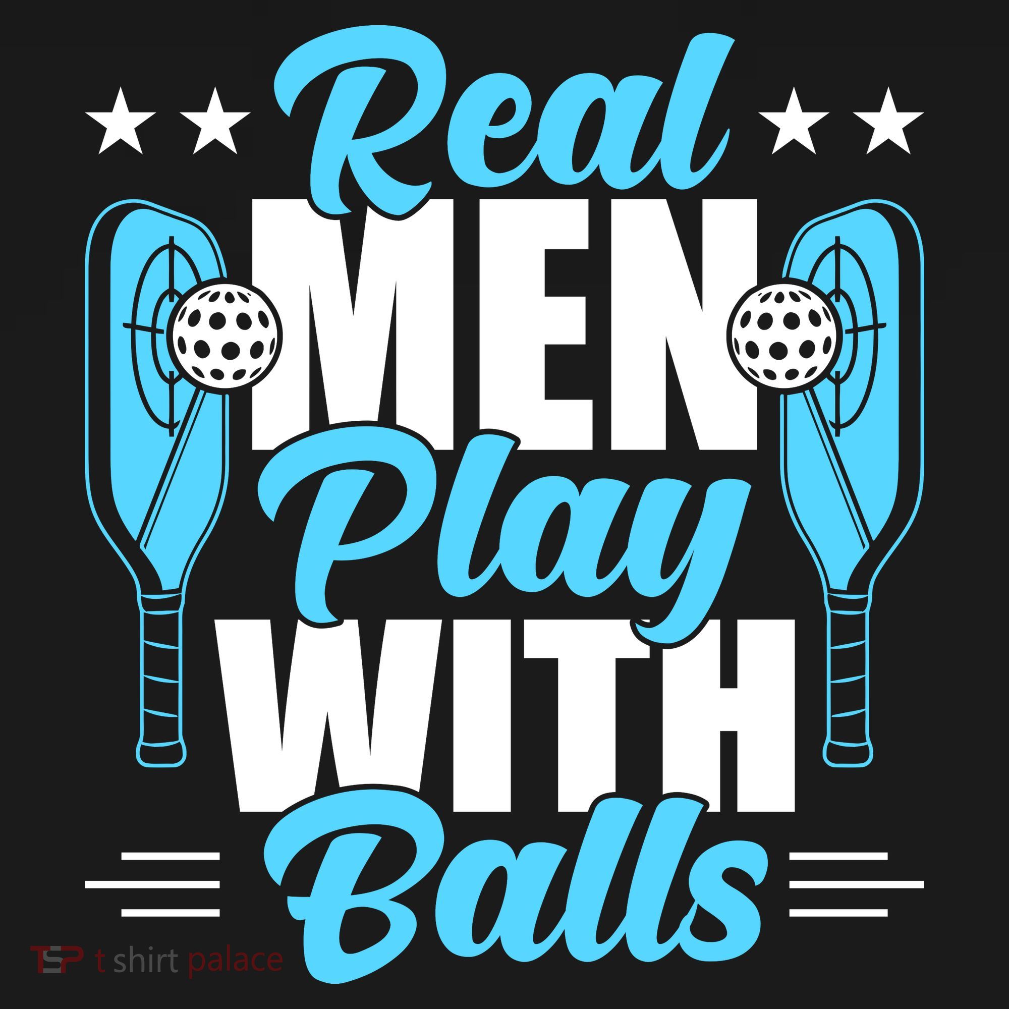 Pickleball Real Men Play With Pickle Balls Funny Humor Backpack