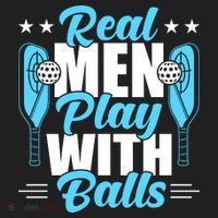Pickleball Real Men Play With Pickle Balls Funny Humor Tumbler thumb 3