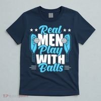 Pickleball Real Men Play With Pickle Balls Funny Humor T-Shirt thumb 5
