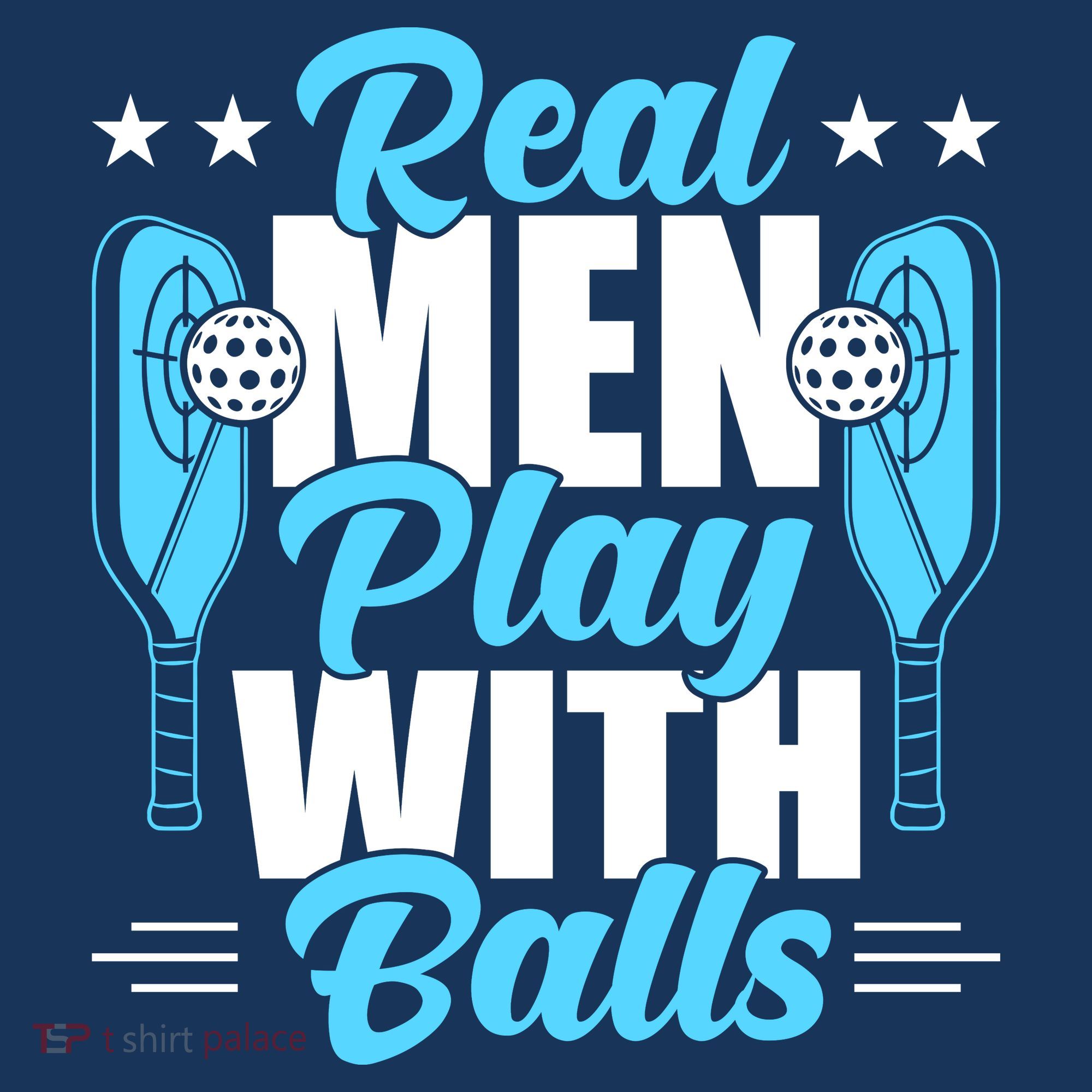 Pickleball Real Men Play With Pickle Balls Funny Humor Mousepad