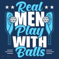 Pickleball Real Men Play With Pickle Balls Funny Humor Kids Sweatshirt thumb 2
