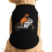 Pitbull Riding Motorcycle Funny Pit Bull Biker Pittie Dog Doggie Tank thumb 0