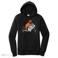 Pitbull Riding Motorcycle Funny Pit Bull Biker Pittie Dog Women's Hoodie thumb 0