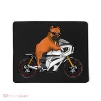 Pitbull Riding Motorcycle Funny Pit Bull Biker Pittie Dog Mousepad thumb 0