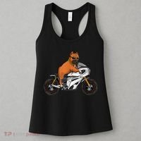Pitbull Riding Motorcycle Funny Pit Bull Biker Pittie Dog Women's Tank Top thumb 3