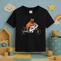 Pitbull Riding Motorcycle Funny Pit Bull Biker Pittie Dog Toddler T-Shirt thumb 3