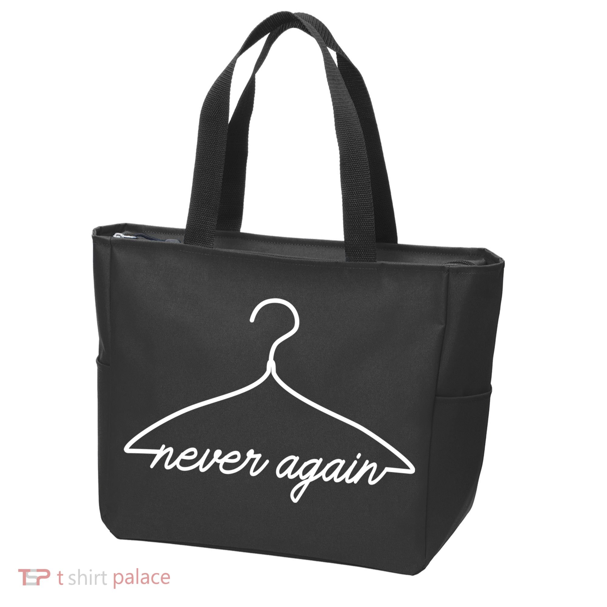 Pro Roe Never Again Wire Hanger Tote Bag