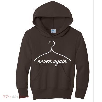 Pro Roe Never Again Wire Hanger Kids Hoodie