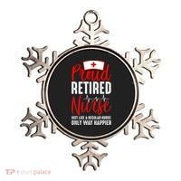 Proud Retired Nurse Just Like Regular Nurse Only Way Happier Ornament thumb 0