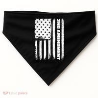 Pro 2nd Amendment American Flag USA-Made Doggie Bandana thumb 0