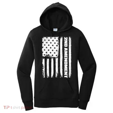 Pro 2nd Amendment American Flag Women's Hoodie