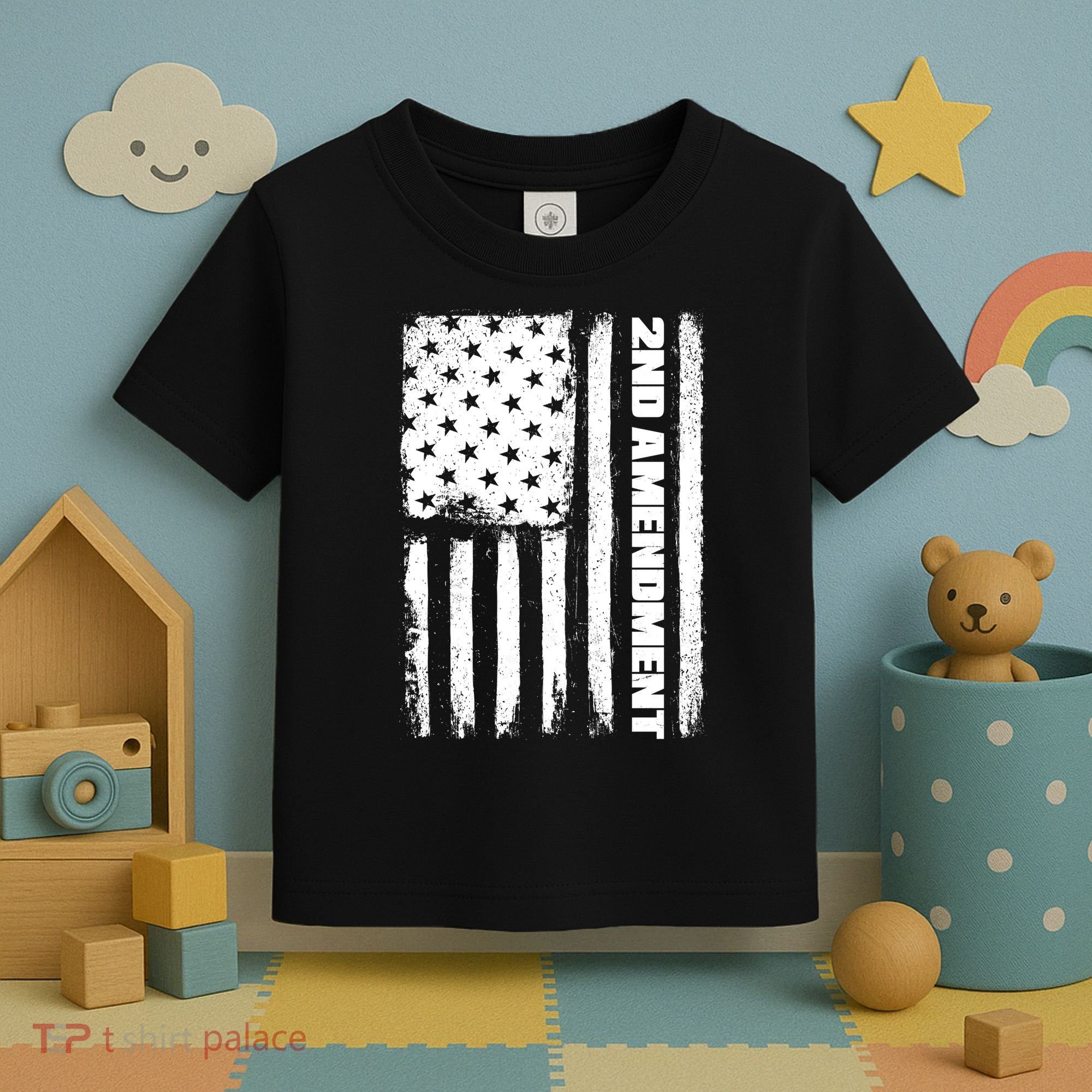 Pro 2nd Amendment American Flag Toddler T-Shirt