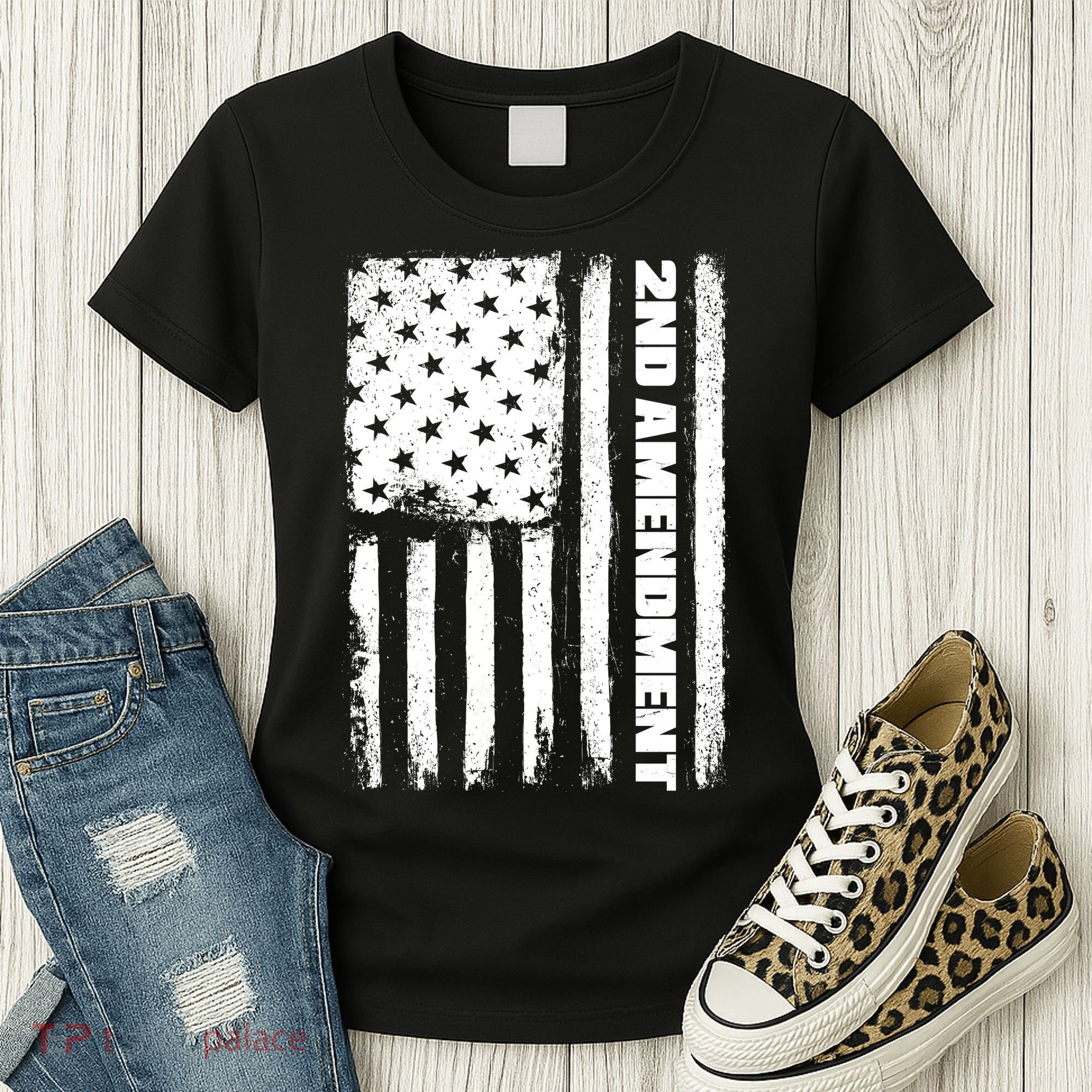 Pro 2nd Amendment American Flag Women's T-Shirt