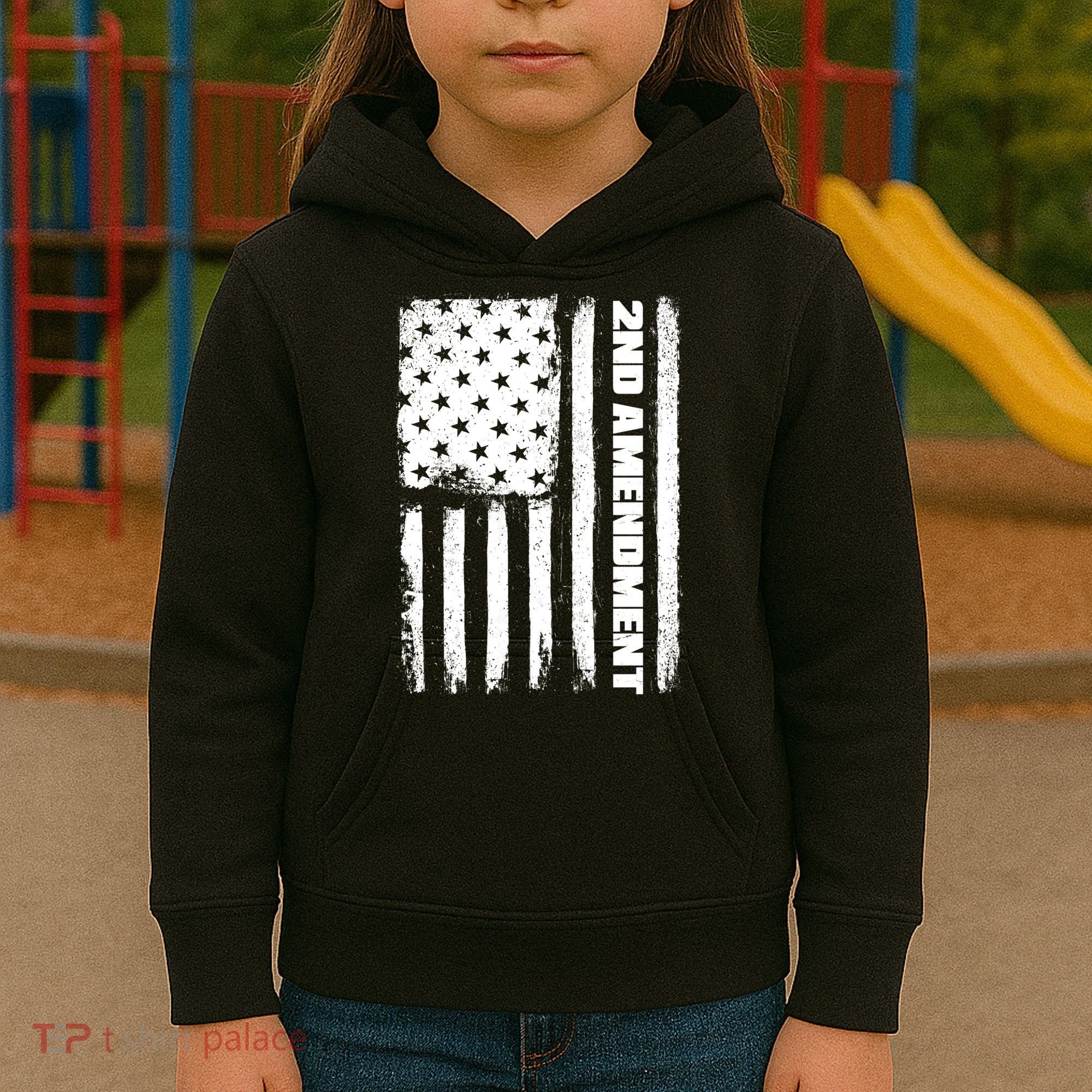 Pro 2nd Amendment American Flag Kids Hoodie