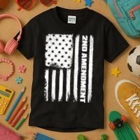 Pro 2nd Amendment American Flag Kids T-Shirt thumb 3