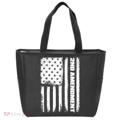 Pro 2nd Amendment American Flag Tote Bag
