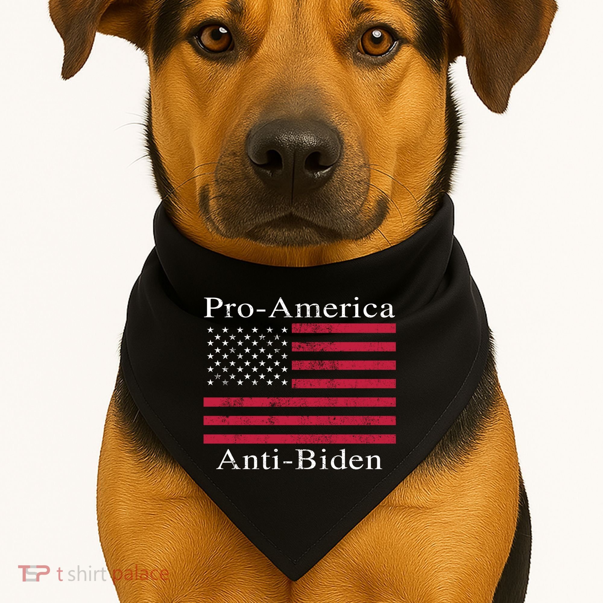 Pro-America Anti-Biden USA-Made Doggie Bandana