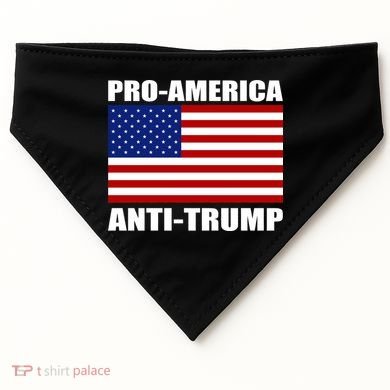 Pro America Anti Trump USA-Made Doggie Bandana