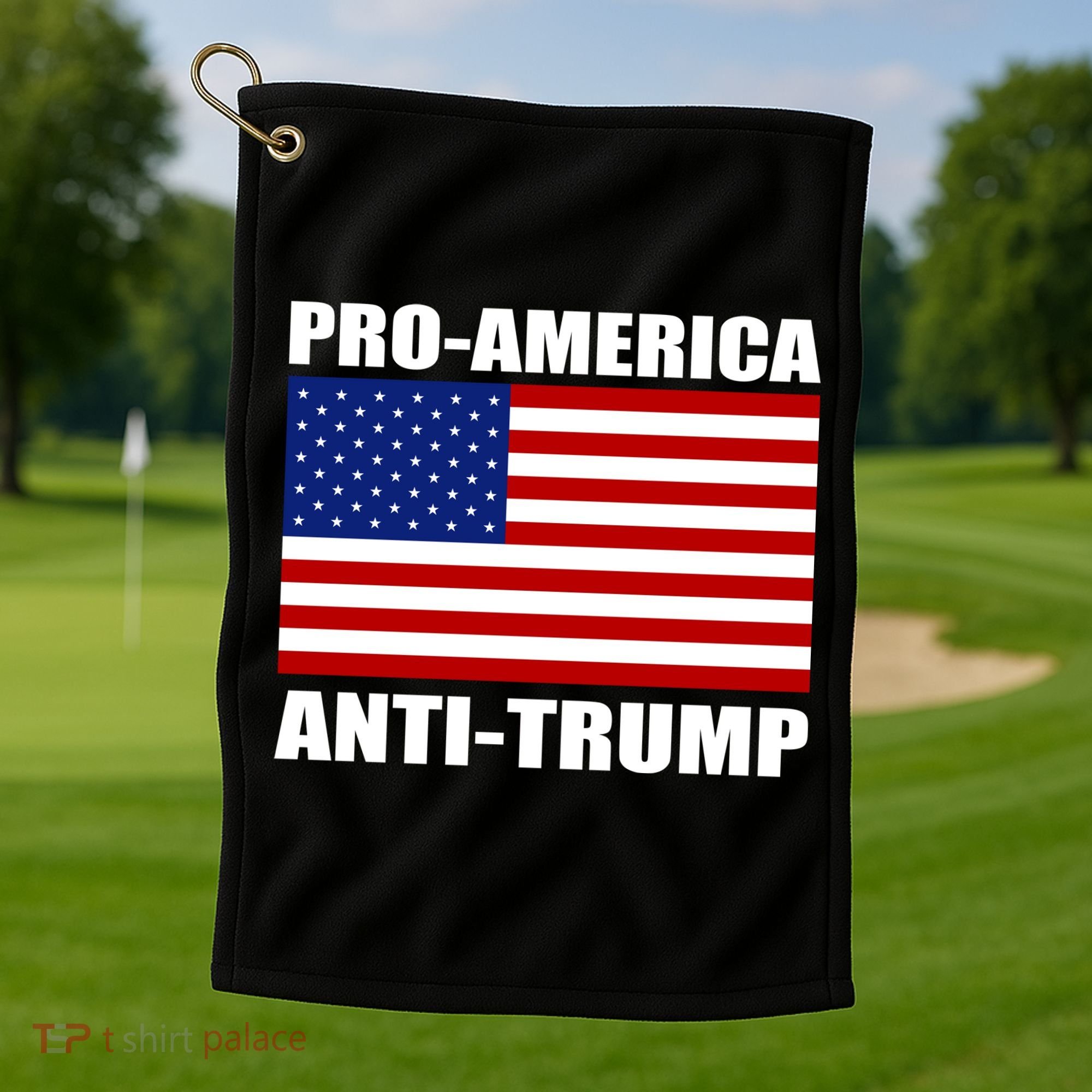 Pro America Anti Trump Golf Towel