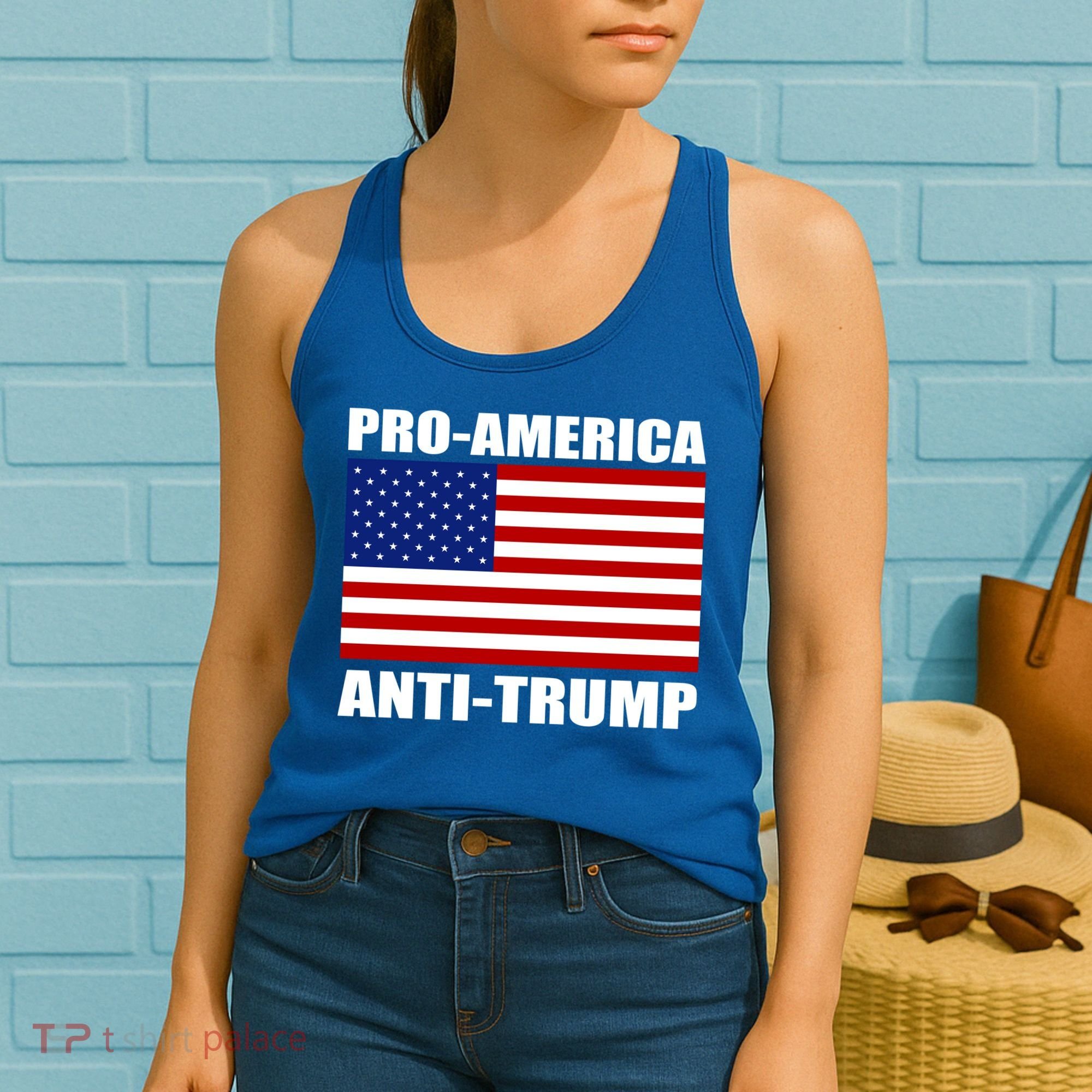 Pro America Anti Trump Women's Tank Top