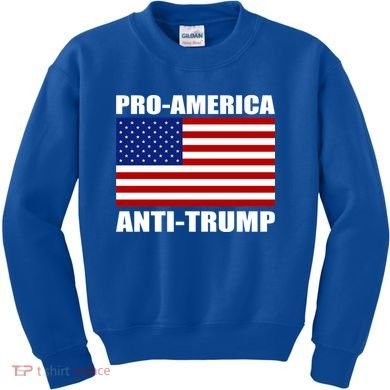 Pro America Anti Trump Kids Sweatshirt