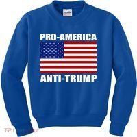 Pro America Anti Trump Kids Sweatshirt thumb 0