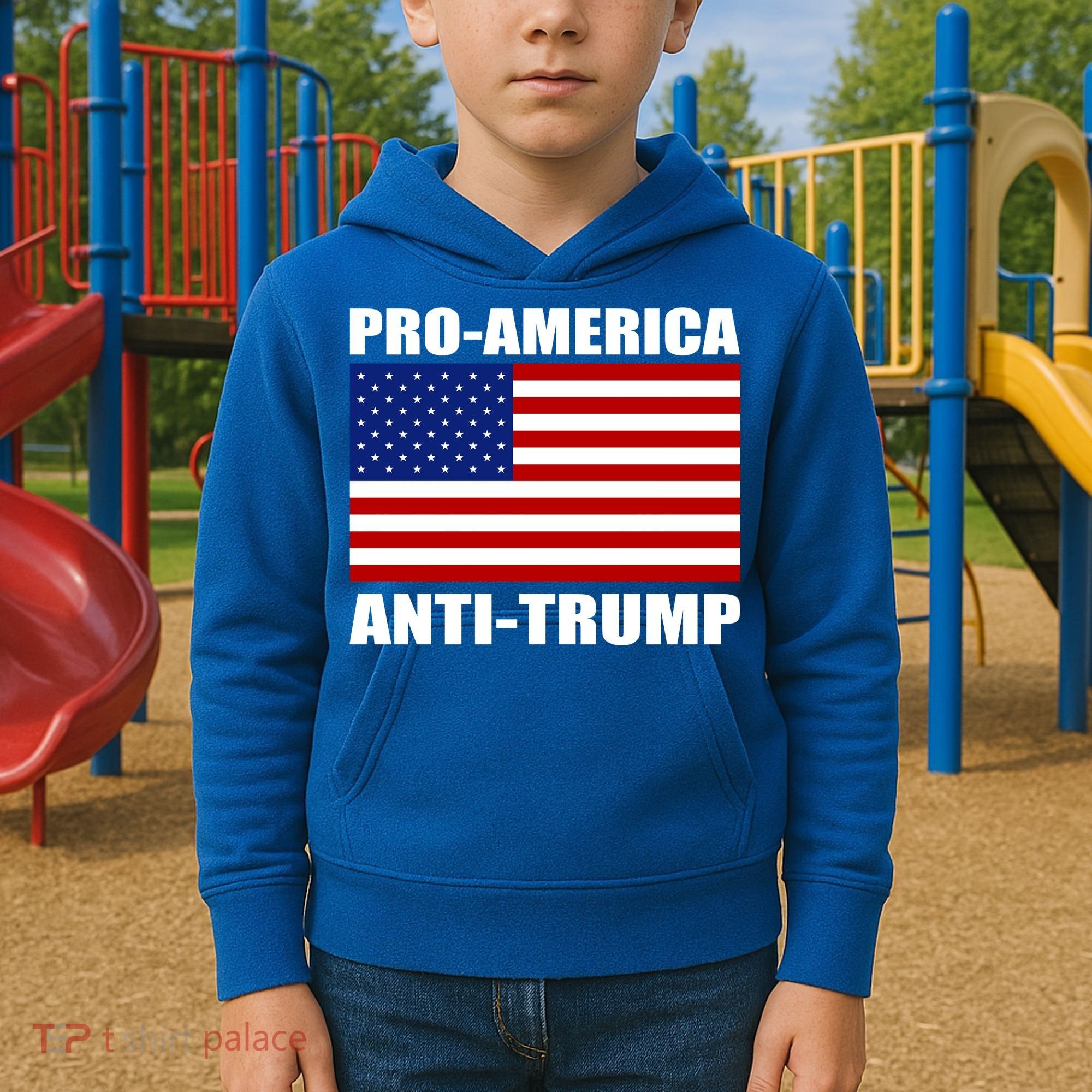 Pro America Anti Trump Kids Hoodie