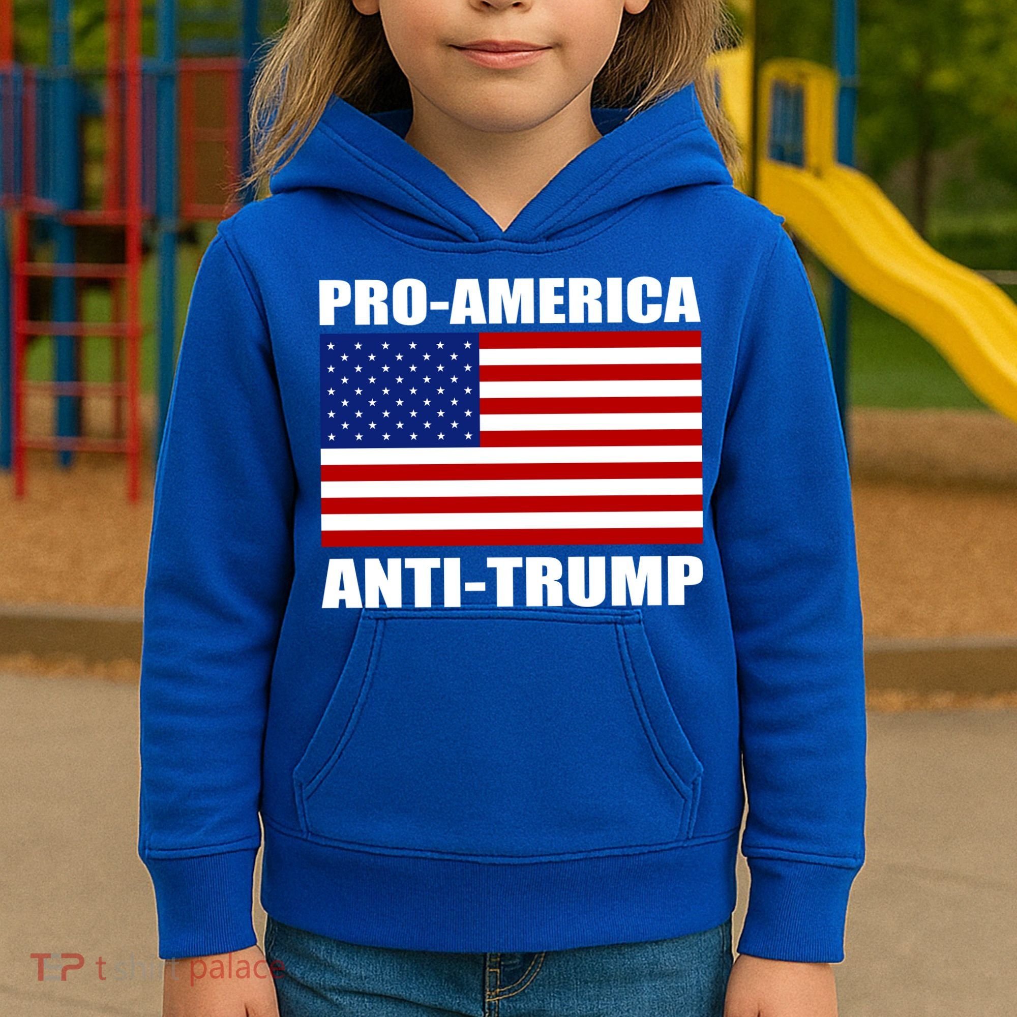 Pro America Anti Trump Kids Hoodie