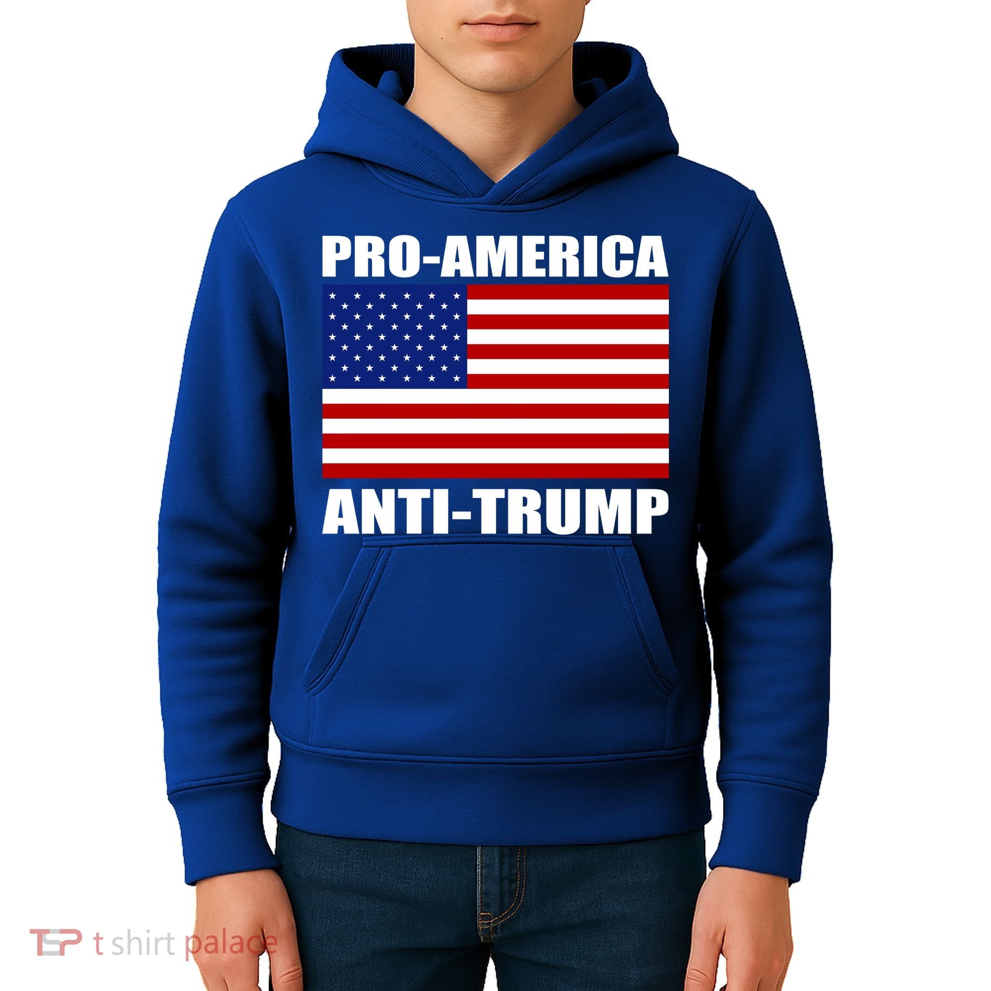 Pro America Anti Trump Kids Hoodie