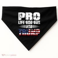 Pro Life God Gun And Trump USA-Made Doggie Bandana thumb 0