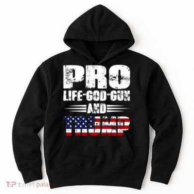 Pro Life God Gun And Trump Hoodie