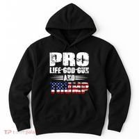 Pro Life God Gun And Trump Hoodie thumb 0