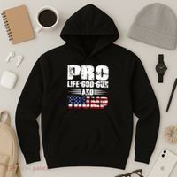 Pro Life God Gun And Trump Hoodie thumb 3