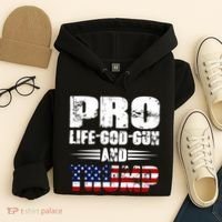 Pro Life God Gun And Trump Hoodie thumb 4